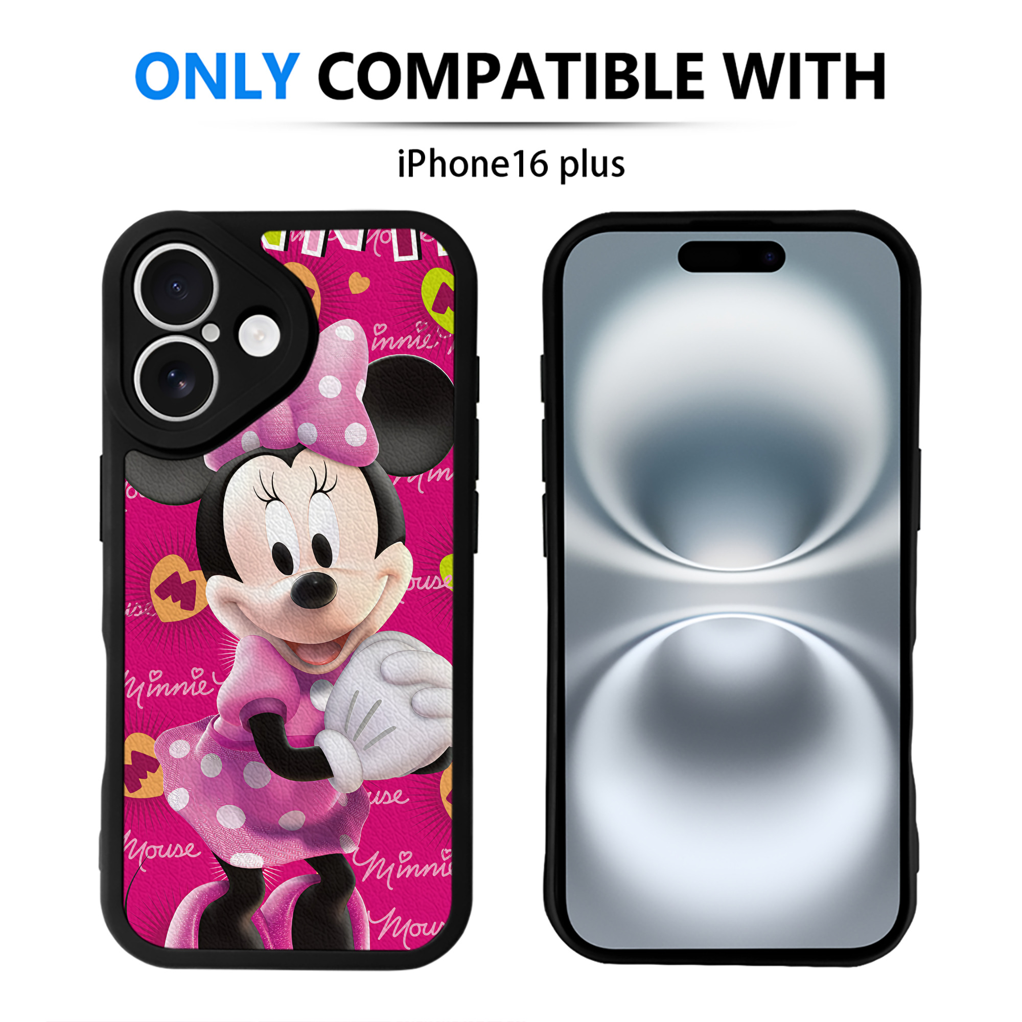 ミッキーマウス Mickey Mouse 【iPhone 16シリーズ対応】シリコンスマホケース（レザー調） 材質：シリコン